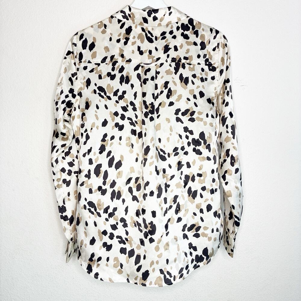Rails Rebel Abstract Animal Print Silk Button Up … - image 8